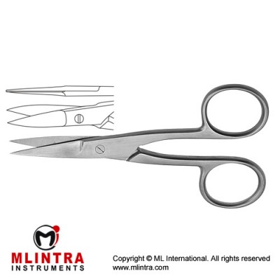 Nail Scissor Straight Stainless Steel, 9 cm - 3 1/2"